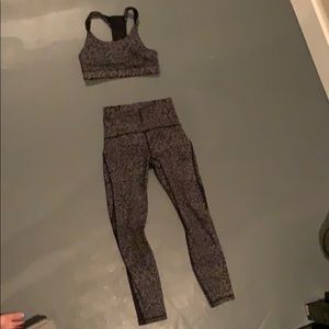 Lulu lemon bra and 7/8 matching set